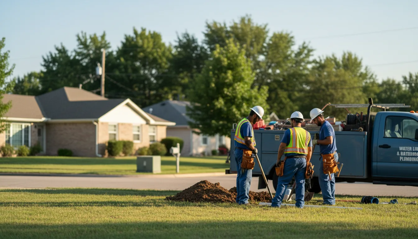 Residential water line and bathroom plumbing service in Lewistown, OH